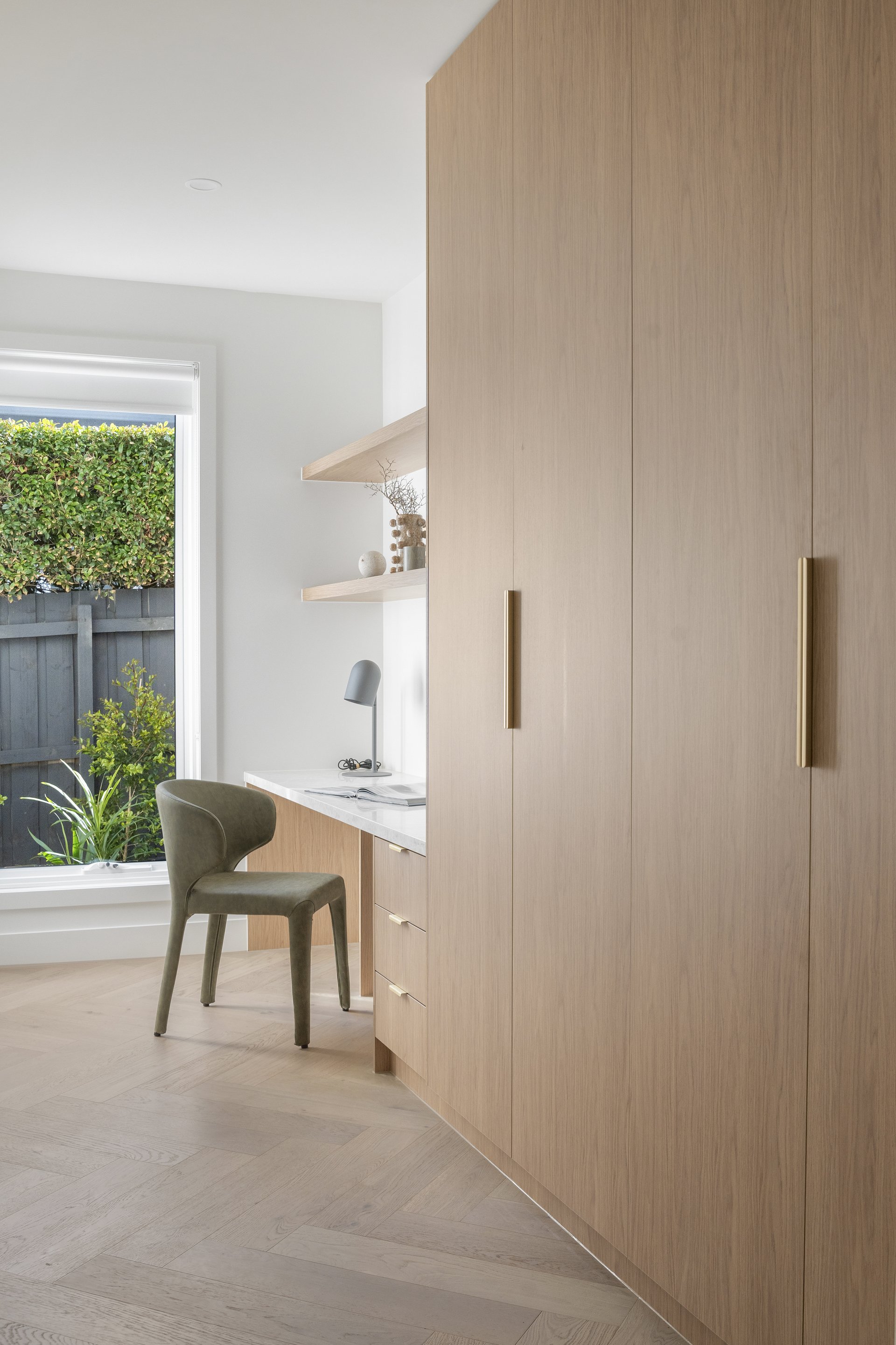 Study nook with integrated joinery