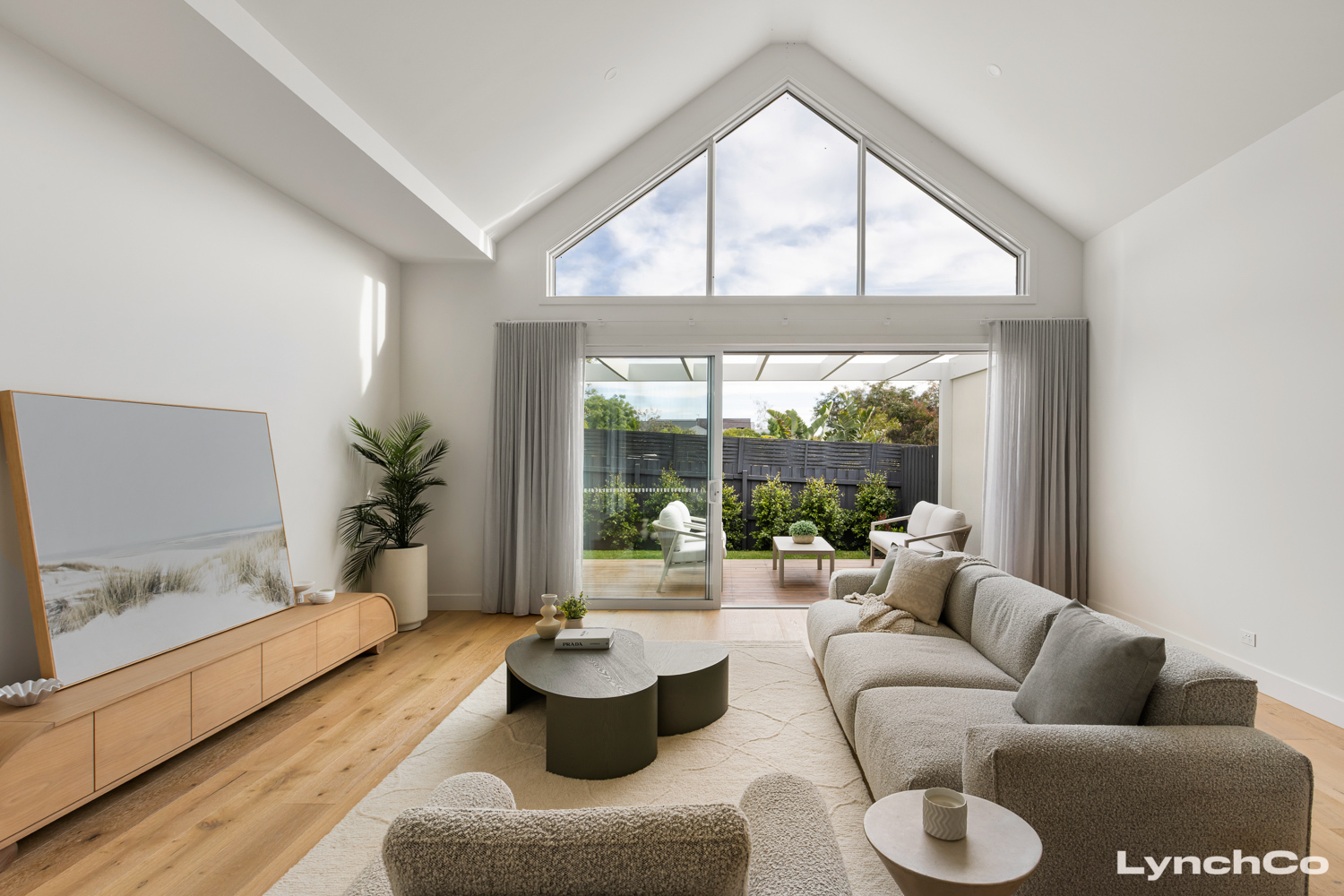 Light-filled living and dining space at 24A Ti-Tree Grove