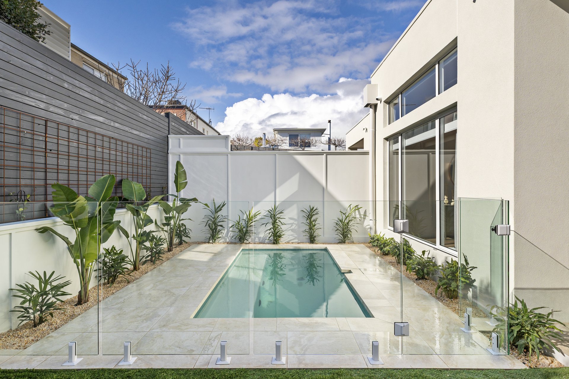 Backyard and pool at Williams Road