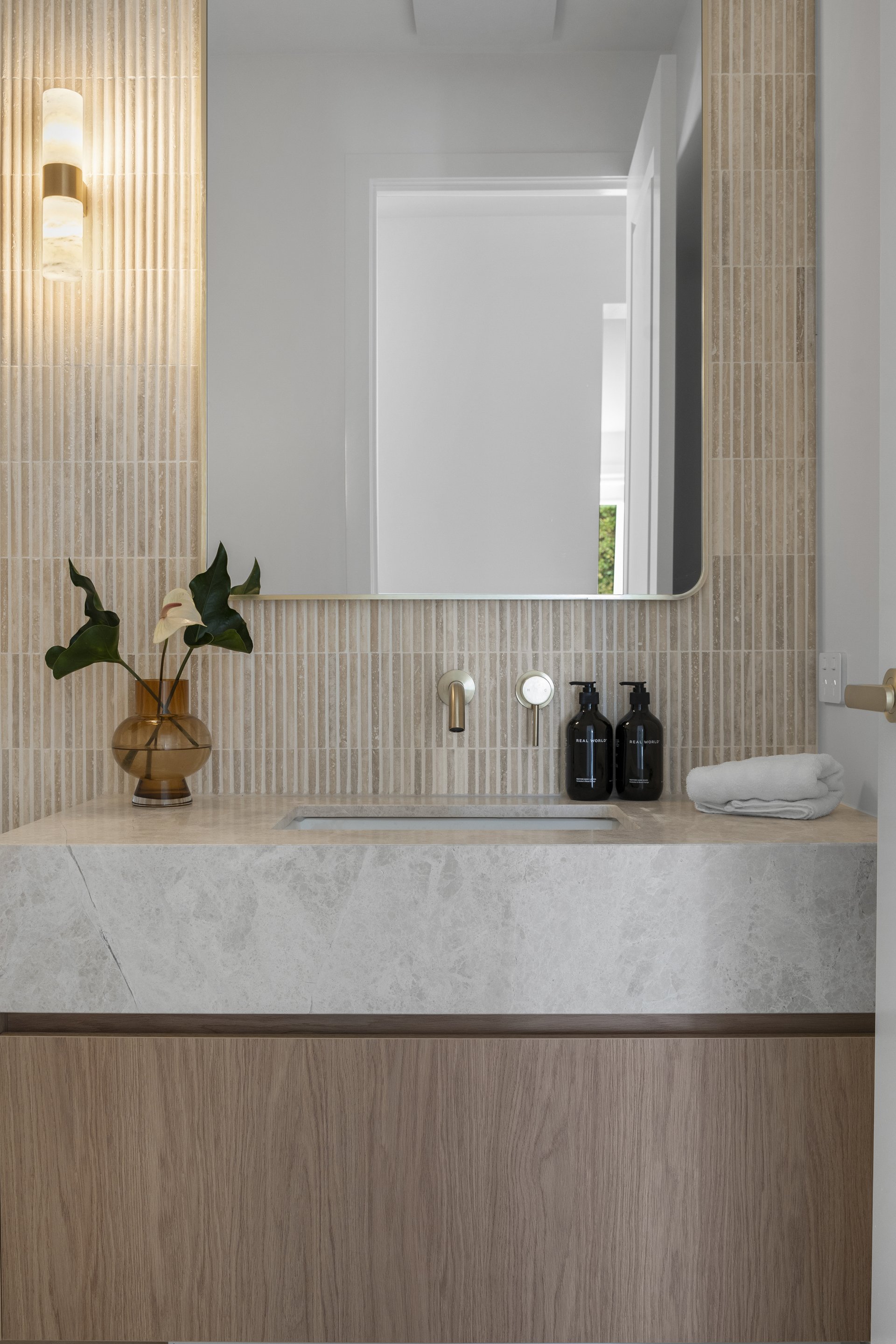 Powder room vanity detail